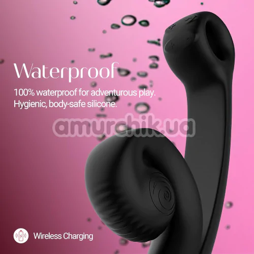 Вібратор для клітора і точки G Snail Vibe Curve, черний
