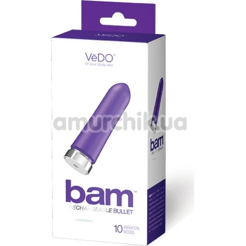 Клиторальный вибратор VeDO Bam Rechargeable Bullet, фиолетовый