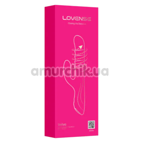 Вібратор з ротацією і рухомими кульками Lovense Velvo, рожевий