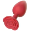Анальная пробка Rose Shape Silicone Anal Plug Small, красная - Фото №1