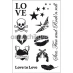 Тимчасові тату Love to Love Rock My Tattoo, чорні - Фото №1