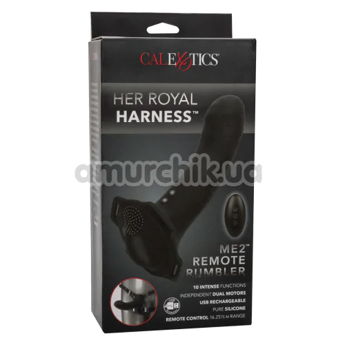 Страпон с вибрацией Her Royal Harness Me2 Remote Rumbler, черный