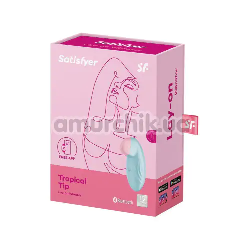 Кліторальний вібратор Satisfyer Tropical Tip, блакитний