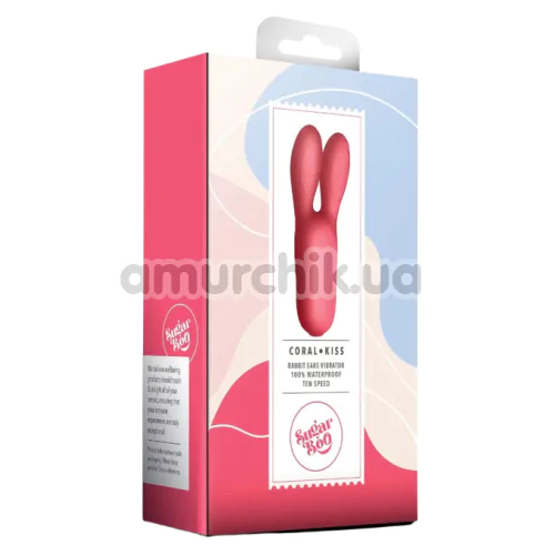 Клиторальный вибратор SugarBoo Coral Kiss, коралловый