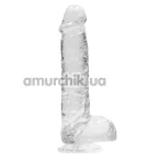 Фаллоимитатор Realrock Crystal Clear Dildo Realistic 6, прозрачный - Фото №1