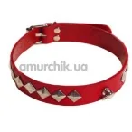 Ошейник sLash SUB Leather Choker, красный - Фото №1