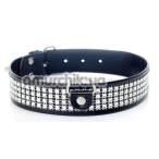 Нашийник Boss Series Fetish Collar With Crystals 00101, чорний - Фото №1