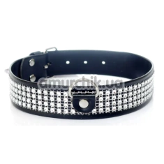 Ошейник Boss Series Fetish Collar With Crystals 00101, черный - Фото №1