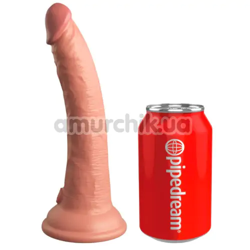 Фалоімітатор King Cock Elite 7 Dual Density Silicone Cock, тілесний