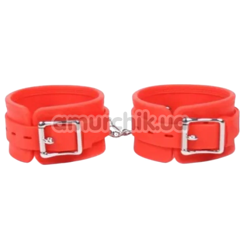 Фиксаторы для рук DS Fetish Silicone Hand Cuff, красные