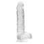 Фаллоимитатор Realrock Crystal Clear Dildo Realistic 6, прозрачный - Фото №1