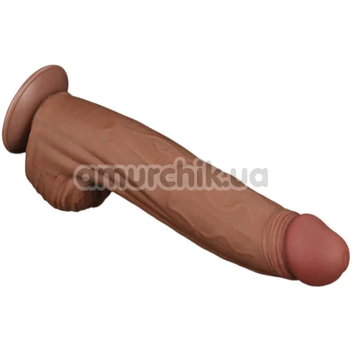 Фаллоимитатор Sliding-Skin Dual Layer Dong King Sized 12, светло-коричневый