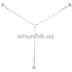 Зажимы для сосков и клитора Art of Sex Nipple And Clit Сlamps Felicia, серебряные - Фото №1