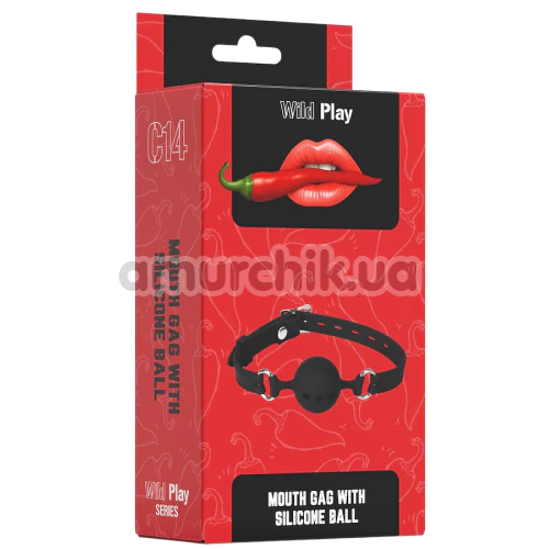 Кляп Wild Play Mouth Gag With Silicone Ball C14, чорний