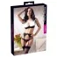Комплект Cottelli Collection Lingerie Half-cup Bra Set черный: бюстгальтер + трусики-стринги + пояс для чулок - Фото №6