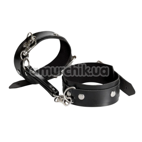 Фиксаторы для рук Art of Sex Eva Faux Leather, черные - Фото №1