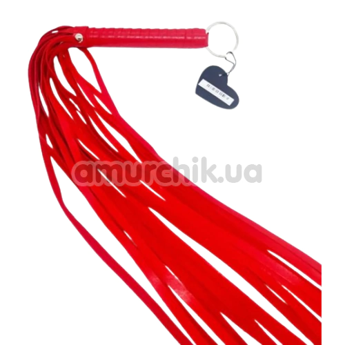 Флоггер DS Fetish Flogger With Ring, красный