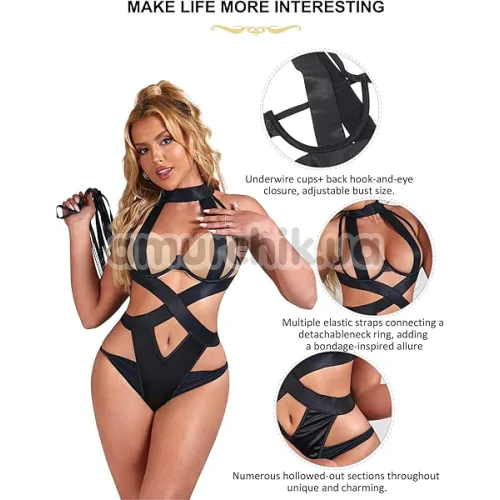 Боді Star Night Sexy Halter Teddy, чорне