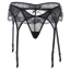 Трусики с поясом для чулок Star Night Lace Thong&Belt, черные - Фото №4
