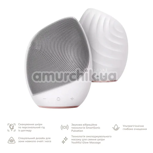 Ультразвуковая щетка для лица Geske Sonic Facial Brush 5 in 1, кремовая