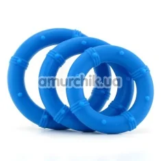 Набір ерекційних кілець Posh Silicone Love Rings, 3 шт., блакитний - Фото №1