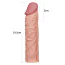 Насадка - подовжувач пеніса Lovetoy Pleasure X-Tender Series LV1052, тілесна - Фото №3