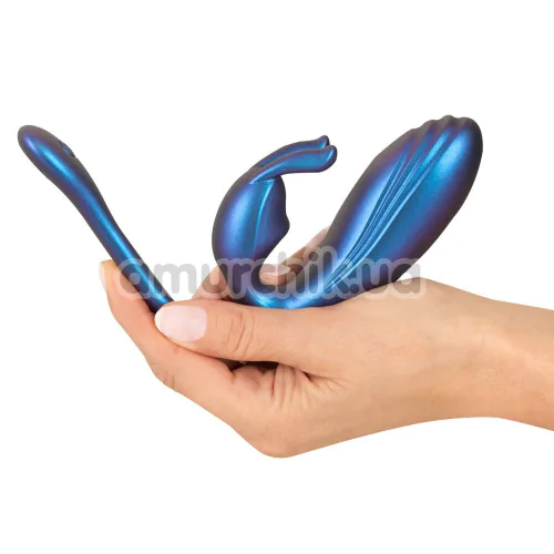 Вибратор Sweet Smile Flexible Double Bullet, градиентный синий