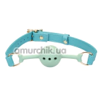 Кляп Liebe Seele Siren's Cove Lamb Leather Ball Gag With Velvet Lining, голубой - Фото №1