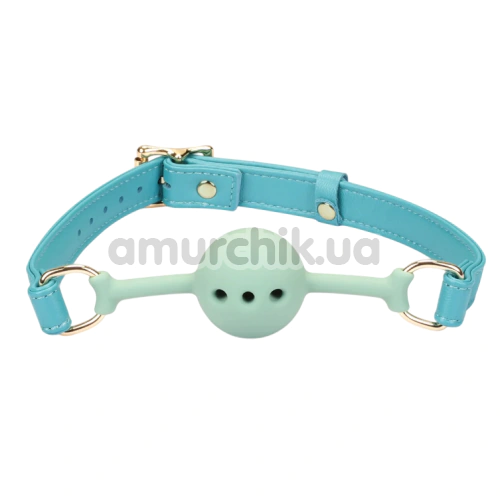 Кляп Liebe Seele Siren's Cove Lamb Leather Ball Gag With Velvet Lining, голубой - Фото №1