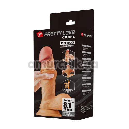 Фаллоимитатор Sliding Skin Creel 8.1, телесный