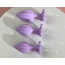 Набор анальных пробок с фиолетовым кристаллом Alume Silicone Plug, фиолетовый - Фото №15