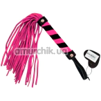 Флоггер DS Fetish Leather Flogger M, розово-черный - Фото №1