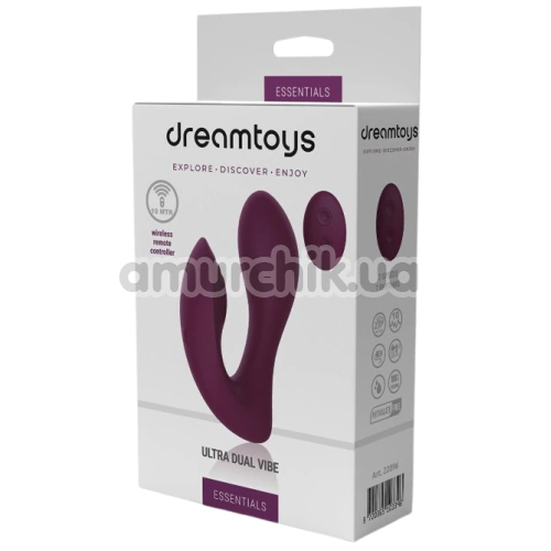 Вибратор для клитора и точки G Essentials Ultra Dual Vibe, фиолетовый