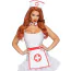Костюм медсестри Leg Avenue 3 Pc Nurse Kit, біло-червоний: фартух + чепчик + комір - Фото №1