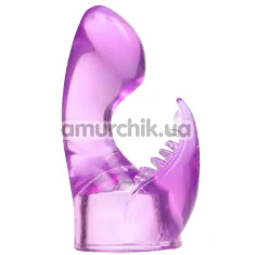 Насадка на универсальный вибромассажер Leten G Spot Vibration Massager Headgear 4, фиолетовая - Фото №1