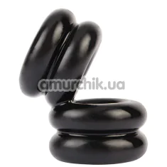 Ерекційне кільце GK Power Dual Chubby Support Ring, чорне - Фото №1