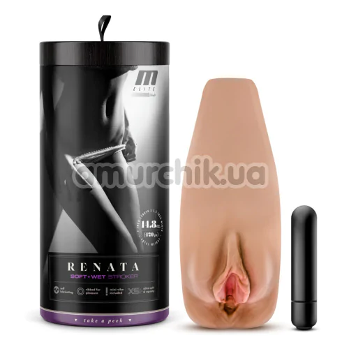 Штучна вагіна з вібрацією M Elite Soft and Wet Renata, тілесна