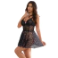 Комплект Star Night Sexy Black Lace Set With Heart Design, чорний: пеньюар + трусики-стрінги - Фото №3