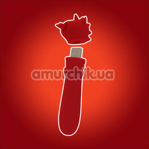 Кліторальний вібратор Unihorn Usb Blaze Diablo, бордовий