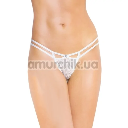 Трусики-стринги G-String (модель 2450), белые - Фото №1