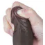 Фаллоимитатор Sliding-Skin Dual Layer Dong 8 с мошонкой, коричневый - Фото №12