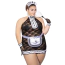 Костюм горничной JSY Sexy Lingerie P61107, черный: платье + головной убор + трусики-стринги + метелка + перчатки + фартук - Фото №3