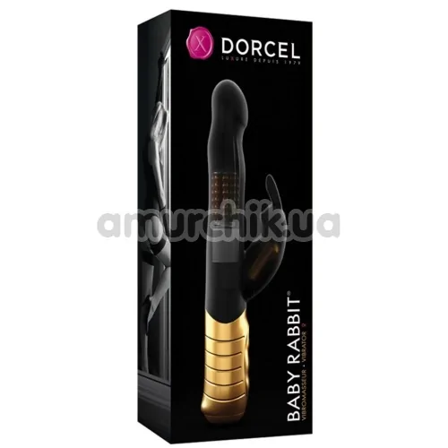 Вибратор Dorcel Baby Rabbit, черно-золотой