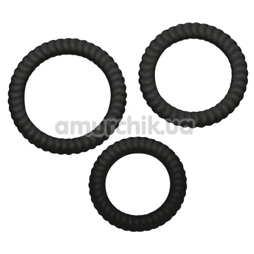 Набір ерекційних кілець Lust 3 Black, 3 шт