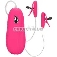 Зажимы для сосков с вибрацией и подогревом Vibrating Heated Nipple Teasers, розовые - Фото №1