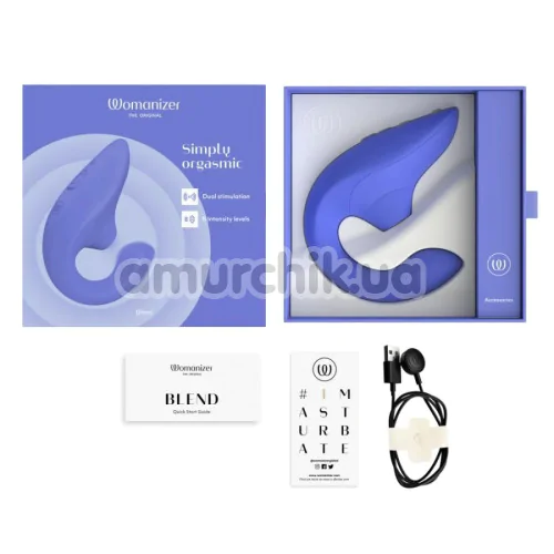 Вібратор Womanizer Blend, блакитний