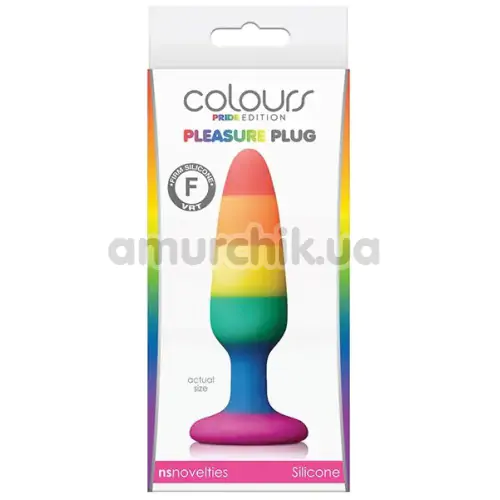 Анальна пробка Colours Pleasure Small Plug Pride Edition, мультикольорова