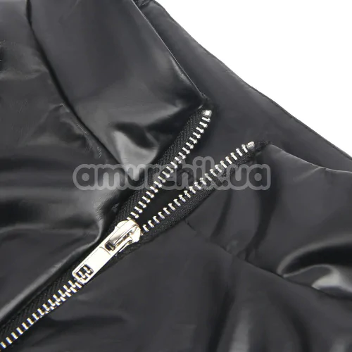 Костюм кішечки Star Night Faux Leather Kitty Set, чорний: боді + гартери + вушка