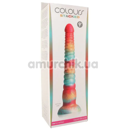 Фаллоимитатор Colours Stacked 9, красно-золотой