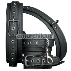 Бондажний набір Easy Toys Thigh & Wrist Cuff Restraint Set, чорний - Фото №1